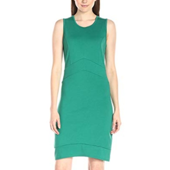 Lark & Ro Green Sleeveless Scoop-Neck Dress - Picture 1 of 8